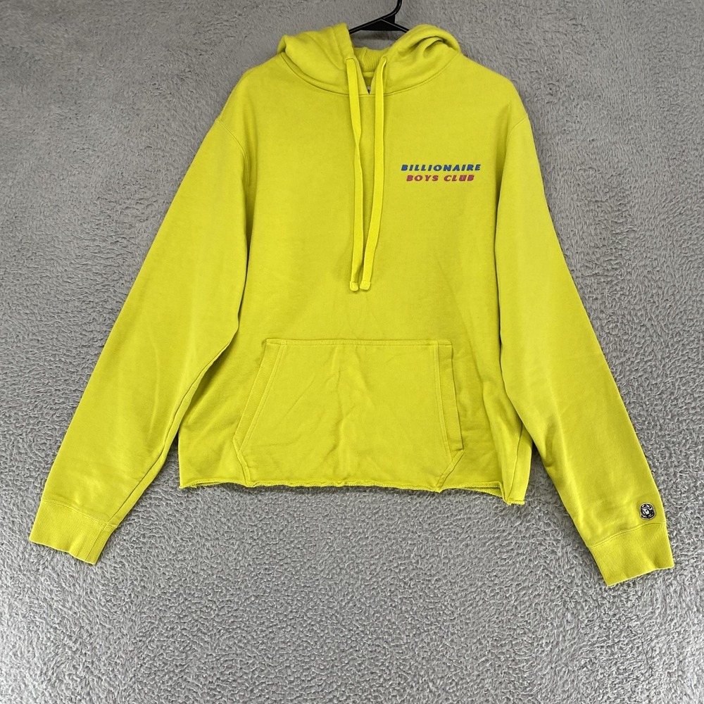 Billionaire Boys Club Hoodie Mens Large Yellow Yacht Graphic Fleece Sweatshirt